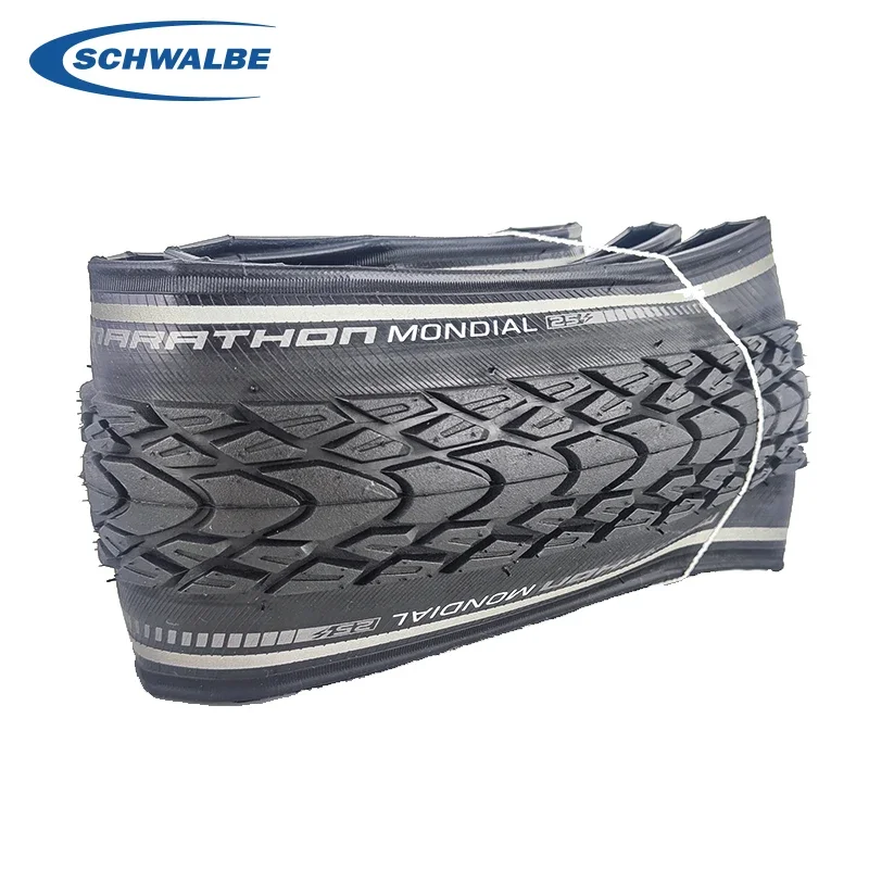 SCHWALBE MARATHON MONDIAL 27.5/28x2.00 Touring Bicycle Tire Black Reflex Folding Tire for Touring MTB Bike Cycling Parts