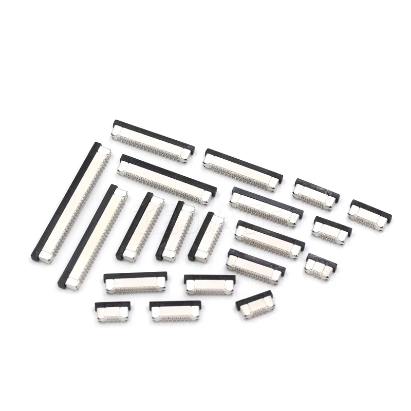 10PCS FFC/FPC connector 0.5mm with locking vertical patch cross misalignment pins 4/6/8/10/12/14/16/18/20/22/24~60P