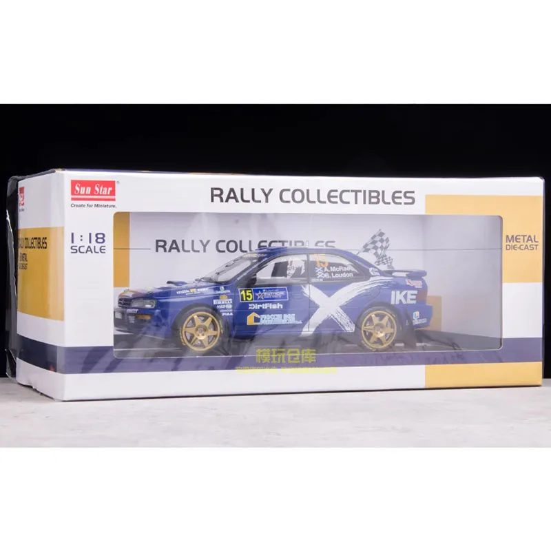 SunStar 1/18 سوبارو امبريزا WRC 2023 نموذج سيارة معدني قابل للجمع للأولاد البالغين هدية تذكارية هواية وألعاب #6