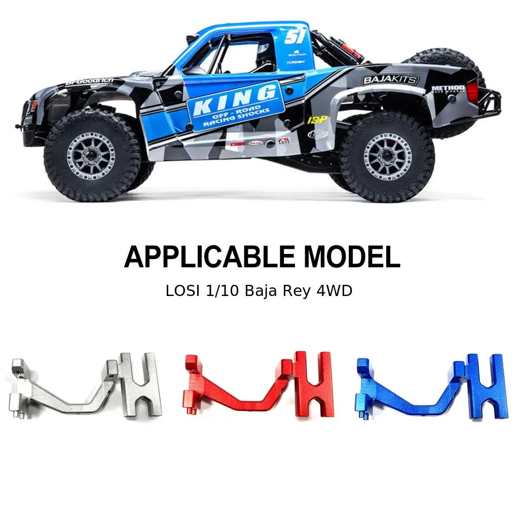 Rcgosfollow supporto Servo sterzo staffa di montaggio Servo ad alta resistenza per 1/10 LOSI Baja Rey 4WD percorso corto blu scuro