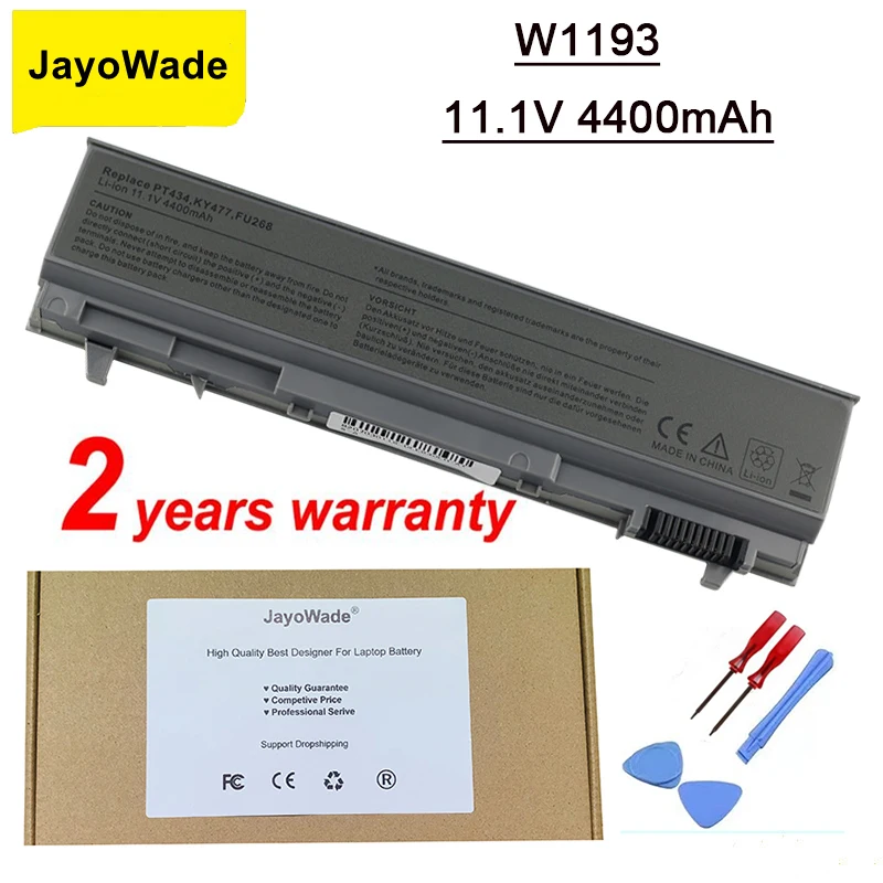 

JayoWade Laptop Battery For DELL Latitude E6400 E6500 E6410 E6510 M2400 M4400 M6400 W1193 PT434 KY265 GU715 C719R RG049 U844G