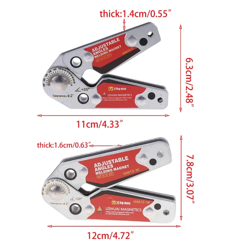 Professional Adjustable Angle 20°~200° Welding Magnet,Magnetic Welding Holder Welder Tool Accessories Welding Tool Drop Shipping