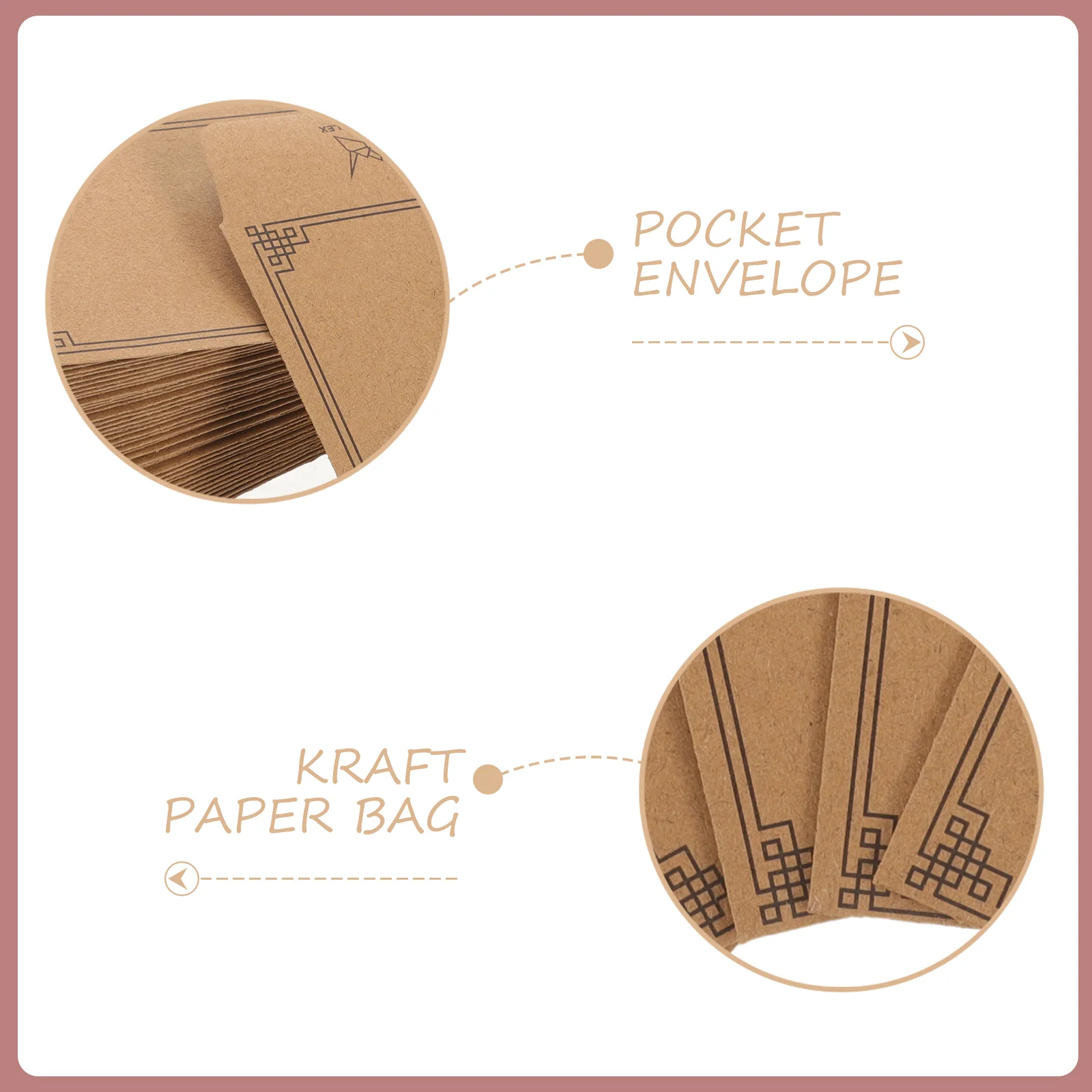  100 Pcs Seed Envelope Poly Mailers Money Envelopes Kraft Paper Credit Card for Small