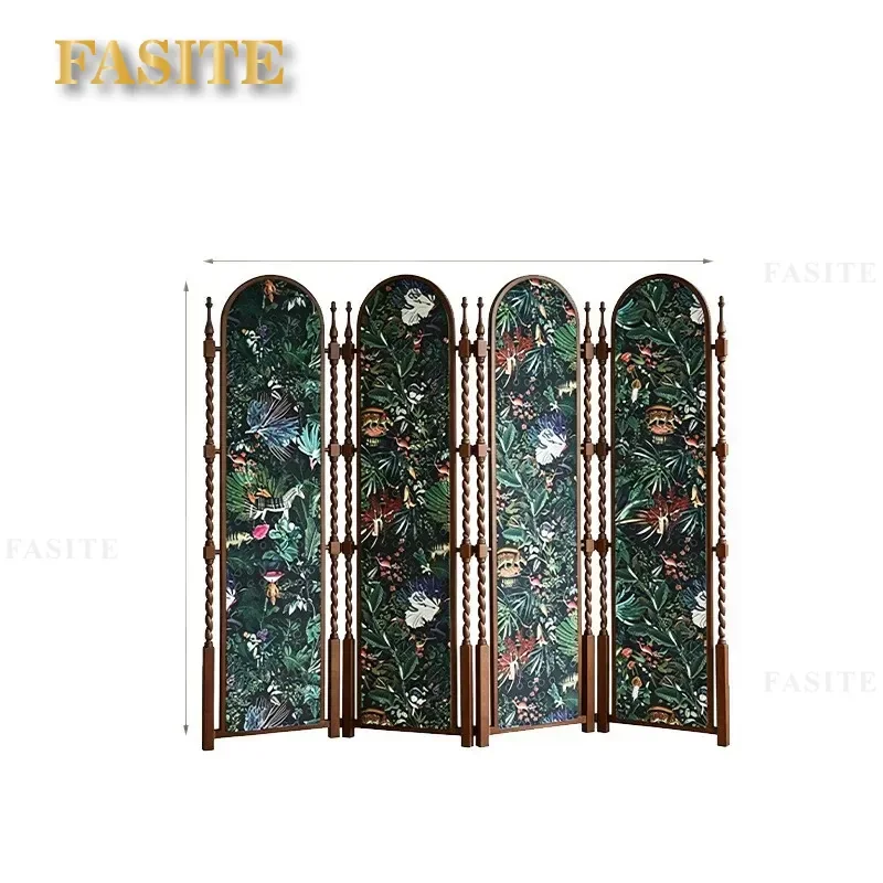 For New Chinese Style All Things Growth Screen Living Room Entrance Windshield Movable Art Floor Decorative Partition