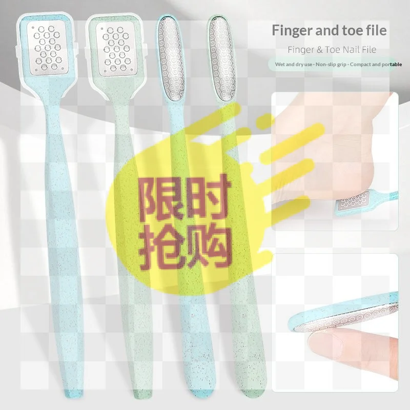 1Pcs Travel Essential Non Slip 3D Curved Foot File Ergonomic Handle Callus Remover For Dead Skin Between Toes Multi Color Optio