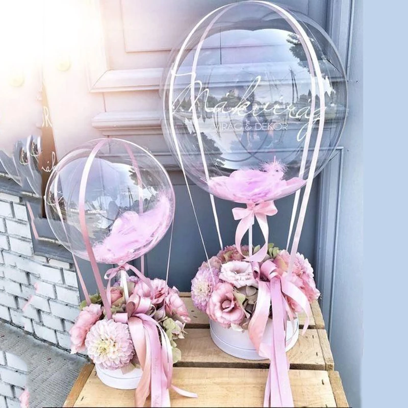 Colonna porta palloncini da 37/70cm per la decorazione del centrotavola della festa di compleanno di nozze Baby Shower Globos Support Stick