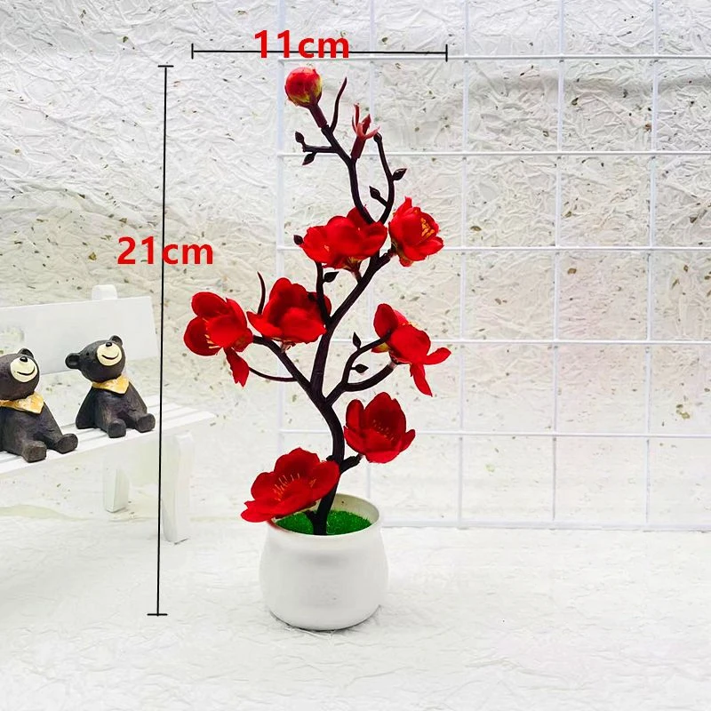 Mother\'s Day New Artificial Plants Bonsai Small Tree Simulation Pot Plants Fake Flowers Table Potted Ornaments Home