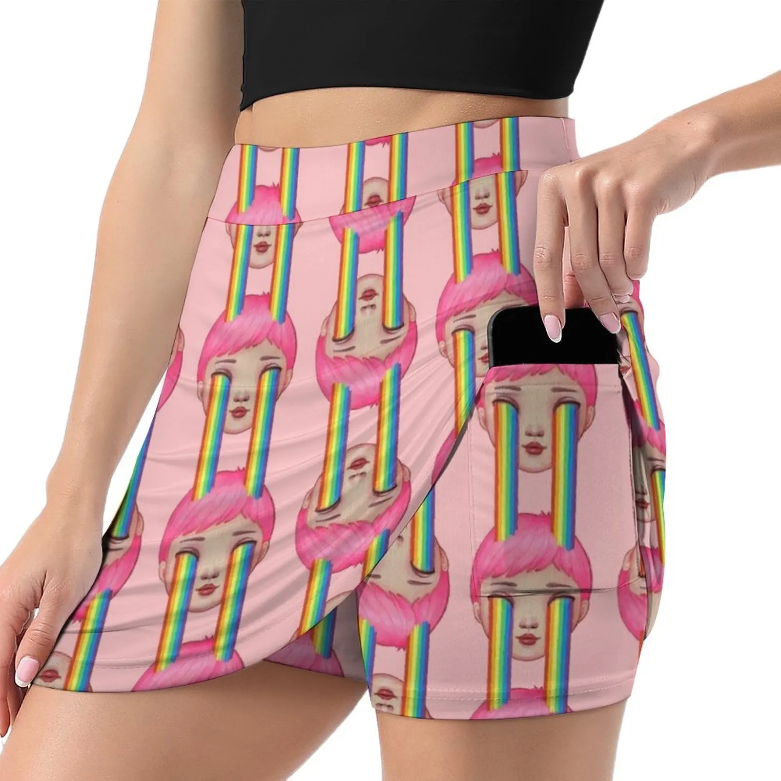 Over the Clouds Mini Skirt shorts skirt for women