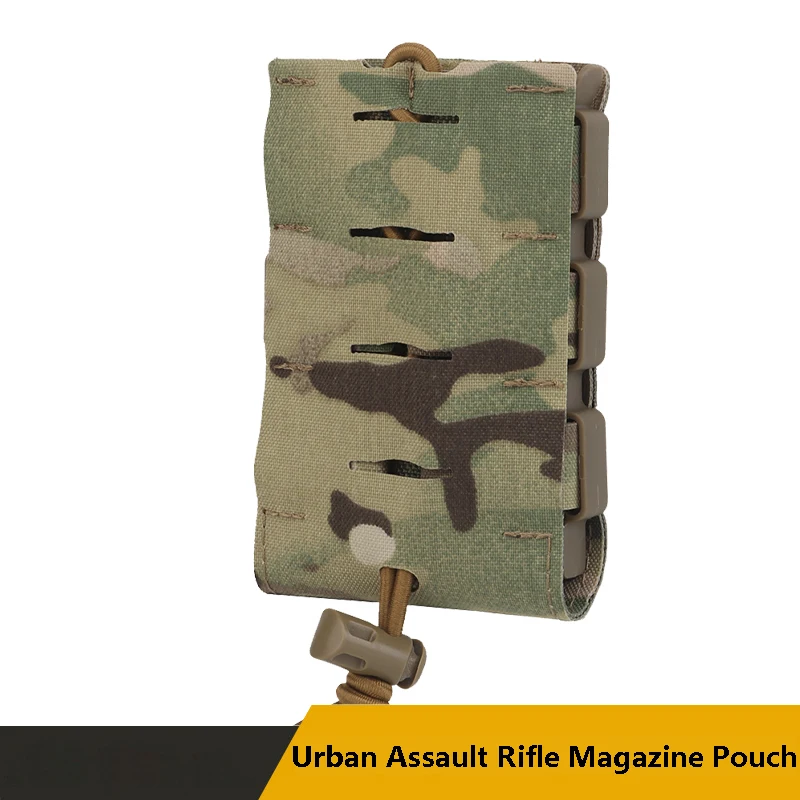 Urban Assault Rifle Magazine Pouch,Quick Pull Sleeve Pas MOLLE-systeem aan, Tactische uitrusting, uitgerust met elastisch aanscherpend touw