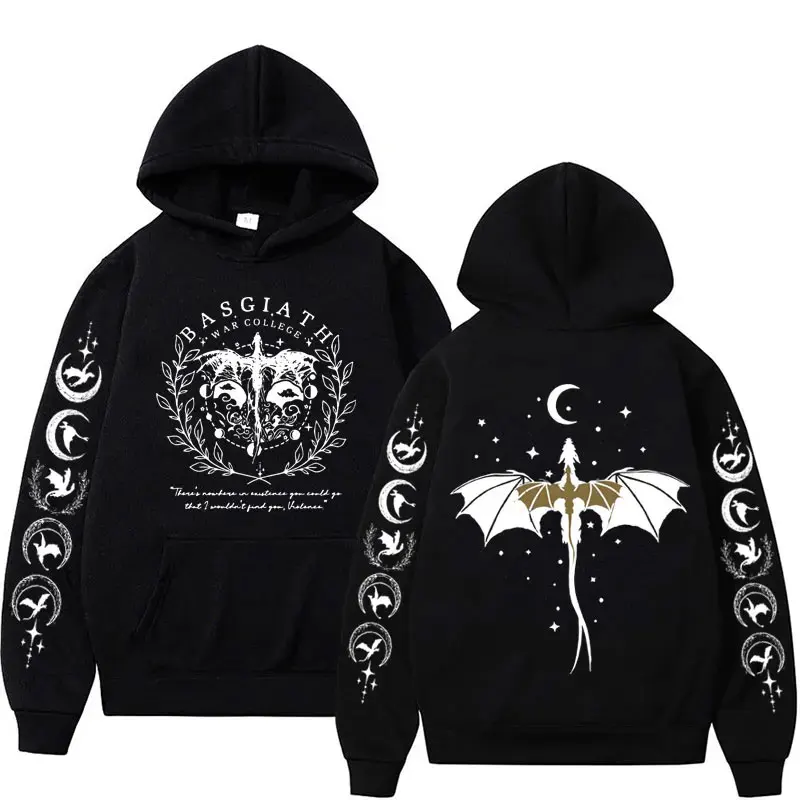 Xaden Riorson House Hoodies Iron Flame Dragon Rider Fourth Wing Emblem Sweatshirt Basgiath War Men Fashion Cool Oversized Hoodie