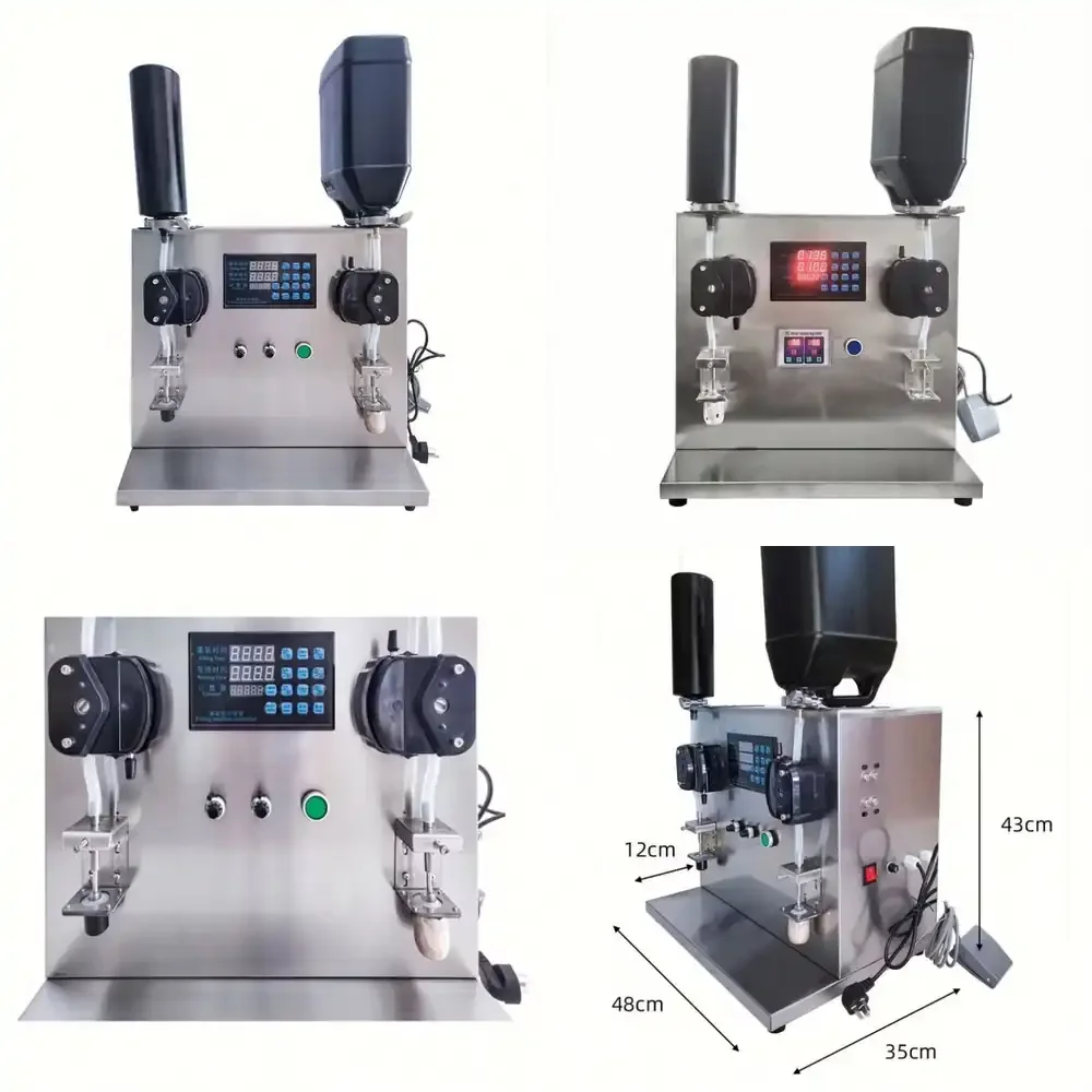 Double Head Multi-purpose UV Glue Nail Polish Glue Mascara Lipstick Thread Glue Sealant Paste Liquid Filling Machine LRDB-2A