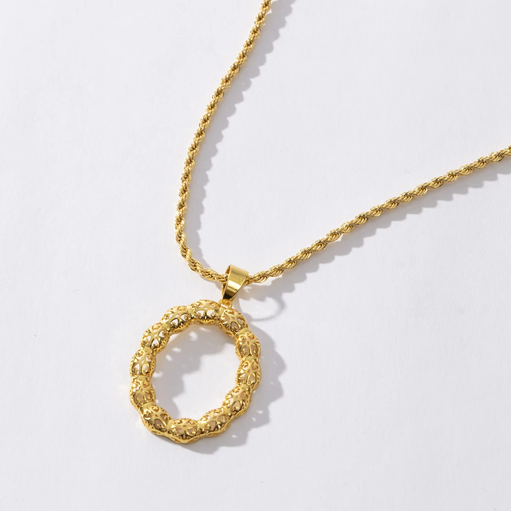 LUIZADA Marokko Trend Goldfarbenes Schmuckset für Party-Design, Ohrringe und Anhänger, Halskette, Armband, Ring-Set für Verlobung – Detail 2