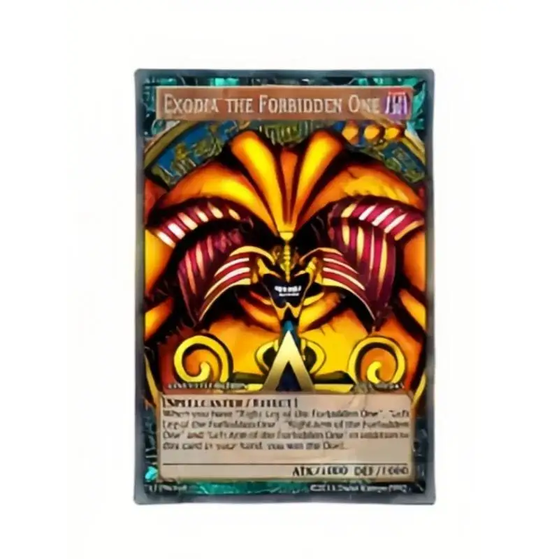 Yu Gi Oh card Exodia Right Leg Left Arm of The Forbidden One English Version 5 Sheets DIY Action Toy Figures Game Collection