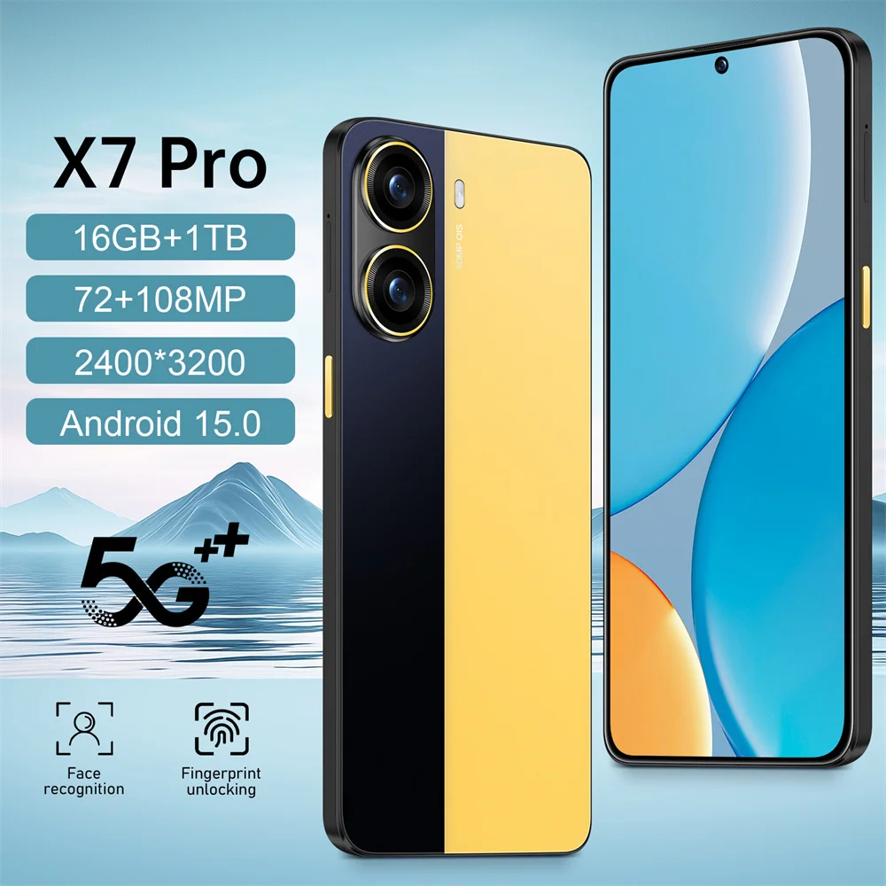 

Original X7 Pro Tablet PC 7800Mah Battery Android 15 22GB+2TB Global Edition Smart 5G Dual Card Facial Recognition Function Tab