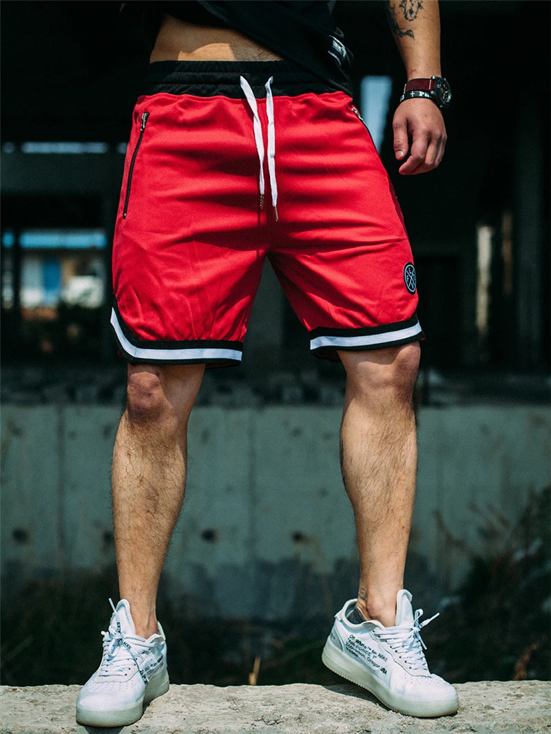 Men\'s Shorts Fitness Sports Shorts Men\'s Breathable Pants Summer Running Training Basketball 5 Point Pants Street Hip Hop Shorts