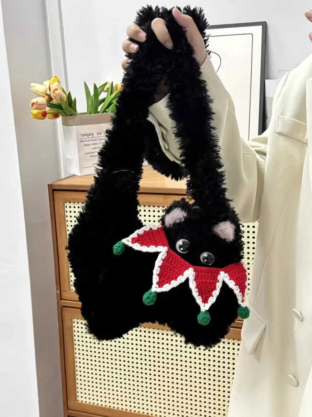 

Cute Furry Cat Bags for Woman Shoulder Underarm Bag 2025 New Crossbady Bolso Trendy Fashionable Sac Femme Bolsos De Mujer