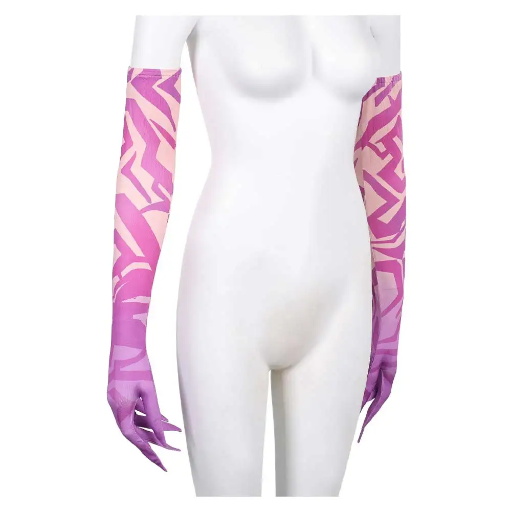 Demon Hunter of KPop Rumi Cosplay Purple Gloves with Sleeve Long Gloves Costume Accessories Women Halloween Carnival Party Props - Image 4