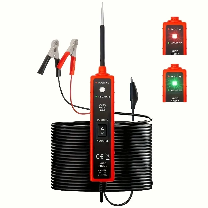 6V-24V Dc Automotive Electrical System Tester Diagnostic Tool & Polarity Circuit Continuity Component Testing Safety Protection