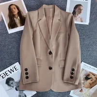 Elegant Office Lady Blazers for Women 2025 Fashion Long Sleeve Single Button Blazer Coats Female Top Suit Jackets Outerwears - Image 6
