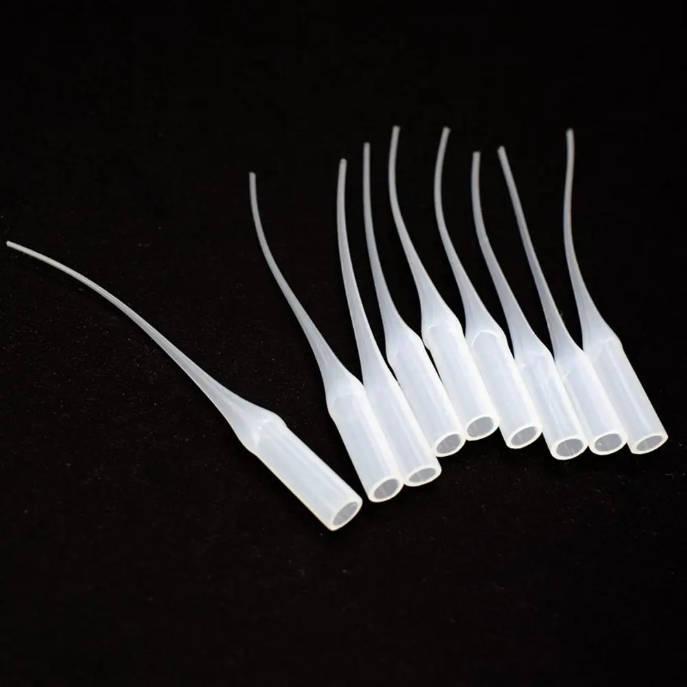 100 Pcs Glue Micro-Tips Plastic Glue Bottle Glue Extender Precision Applicator for Crafting, Lab Dispensing, Adhesive Dispensers