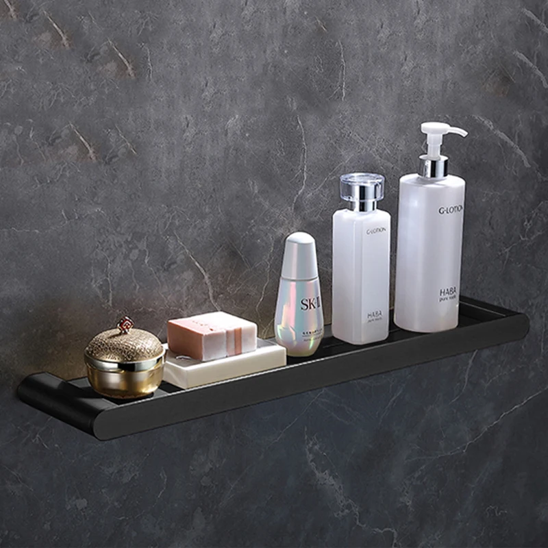 Kitchen Brushed Rose Gold 304 Stainless Steel Single-Layer Storage Rack Dresser Storage Holder Bathroom Hardware Pendant