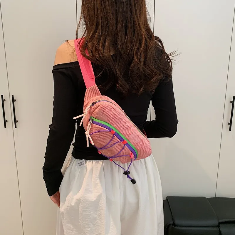 

New Sports Breast Bag Fashion Fanny Bag Crossbody Bag Girls Trend Small Fresh Lanyard Bag