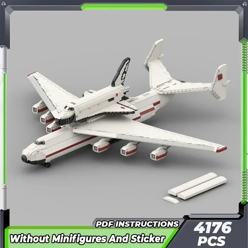 Moc tijolos de construção modelo militar AN-225 transportadora avião tecnologia blocos modulares presentes brinquedos para crianças conjuntos diy montagem