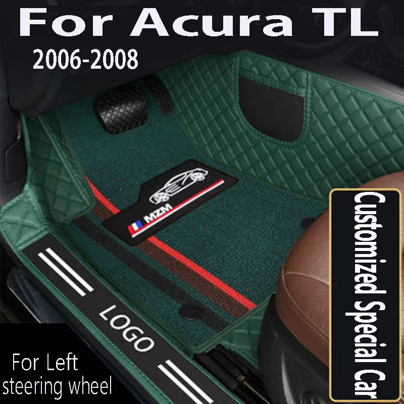 

Car Floor Mats Rugs For Acura TL 2008 2007 2006 Leather Waterproof Custom Auto Styling Foot Pads Carpets Automobile Decorat