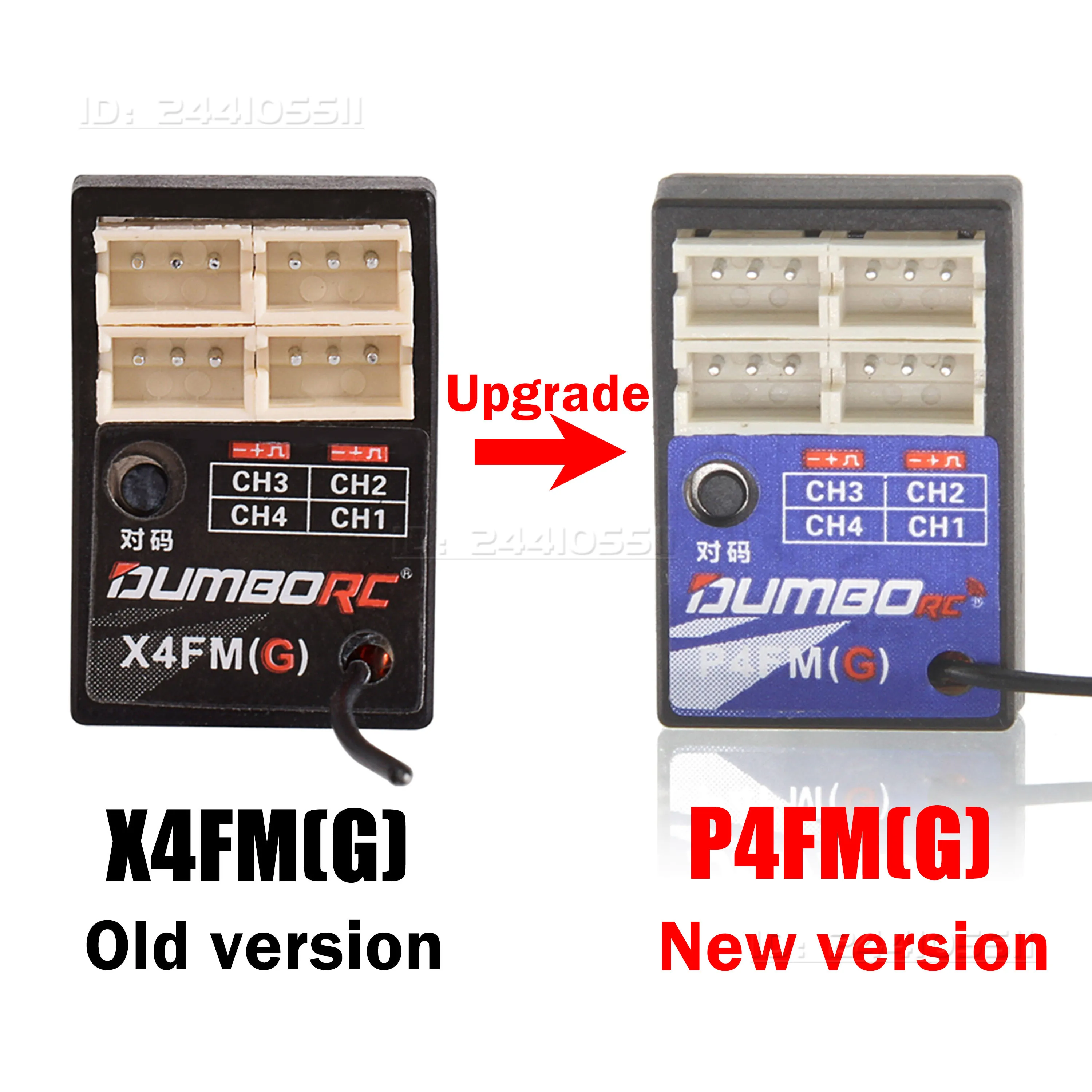 DUMBORC P4FM 4CH P4FMG Con Giroscopio 2.4G Mini Ricevitore per DDF-350 X6 X6PM X4 RC Trasmettitore Telecomando FAI DA TE Auto Barca Serbatoio