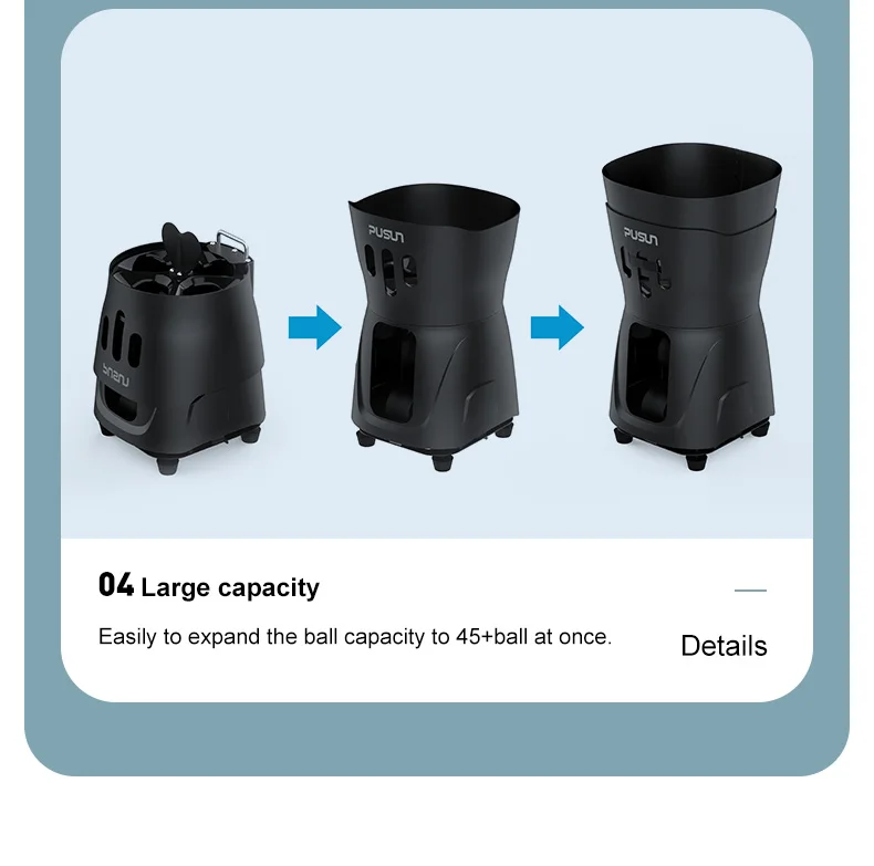 2025New Trend Oscillation Multi-Angle Adjustment Tennis Ball Shooting Machine with App and Remote Control