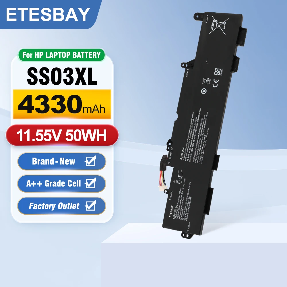 

ETESBAY SS03XL 11.55V 50WH For HP EliteBook 735 740 745 755 830 840 846 G5 ZBook 14u G5 HSN-I12C HSN-I13C-4 HSN-I13C-5 SS03050XL