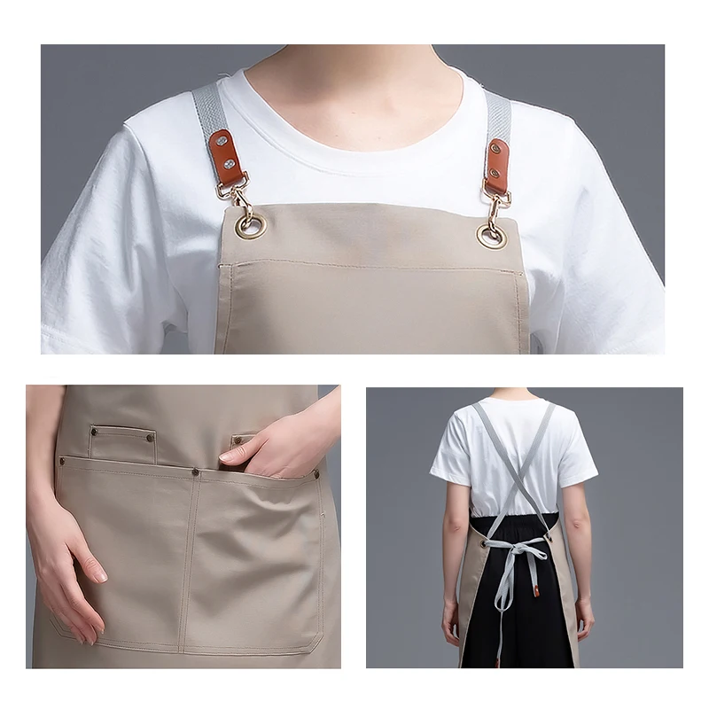 Household Apron Kitchen CookingMen Women Adult Coffee Over Apron Chef Kitchen Waiter Work Apron Restaurant Bakery Florist