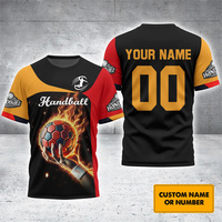 Custom Name Number Handball T-shirt Men Personalized T Shirts Sports Player Team Short Sleeve Tops Summer Round Neck Tee Shirt