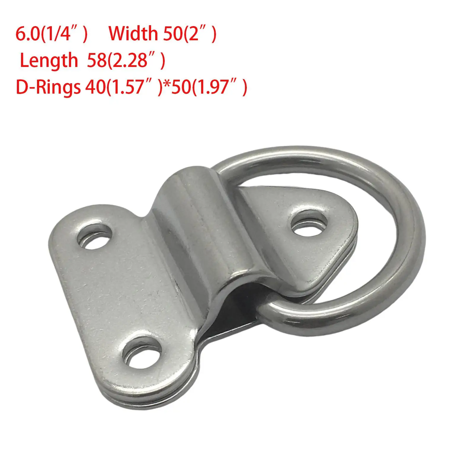 Poignée de fixation pliable avec anneaux en D pour pont, facile à installer, point d'ancrage pour remorque, bateau marin