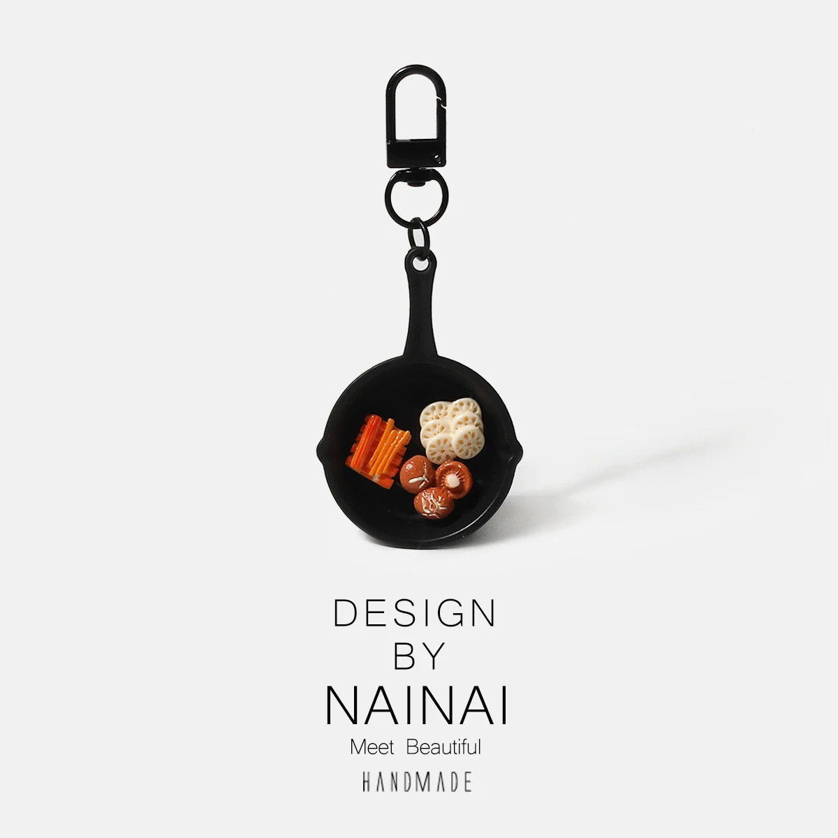 Creative Simulated Bottomless Pan Vegetable Ingredients Model Keychain Pendant Personalized Display Backpack Decoration Acces...
