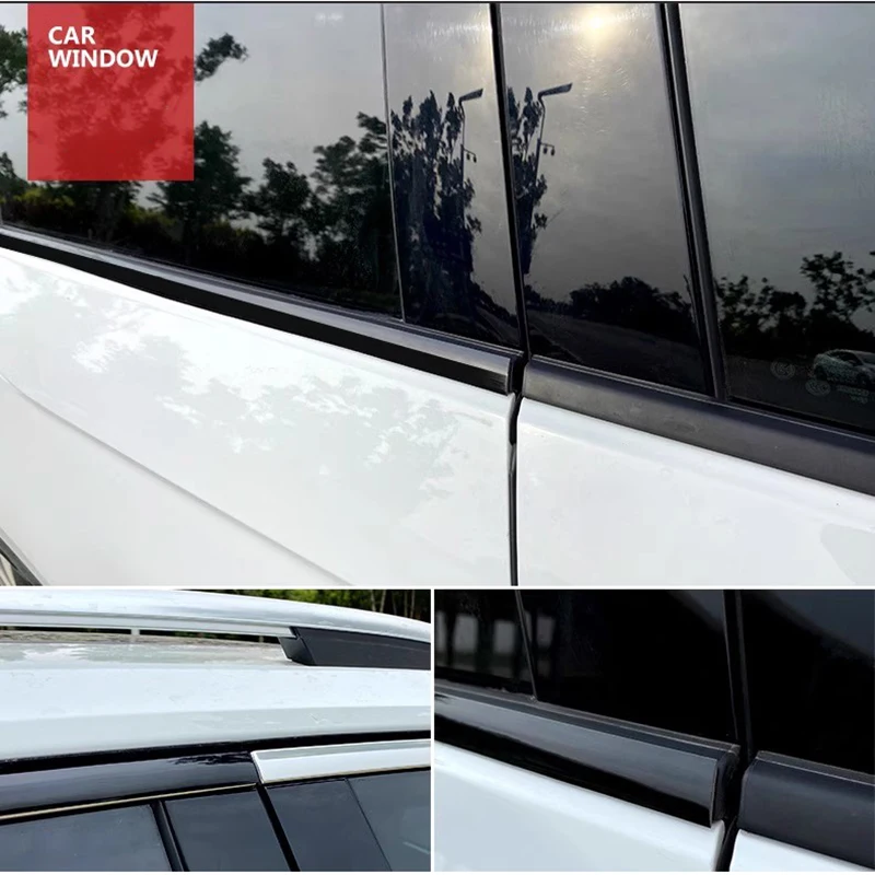 16ft 30MM Universal Gloss Black Moulding Trim Car Body Protect Decoration Strip Side Roof Door