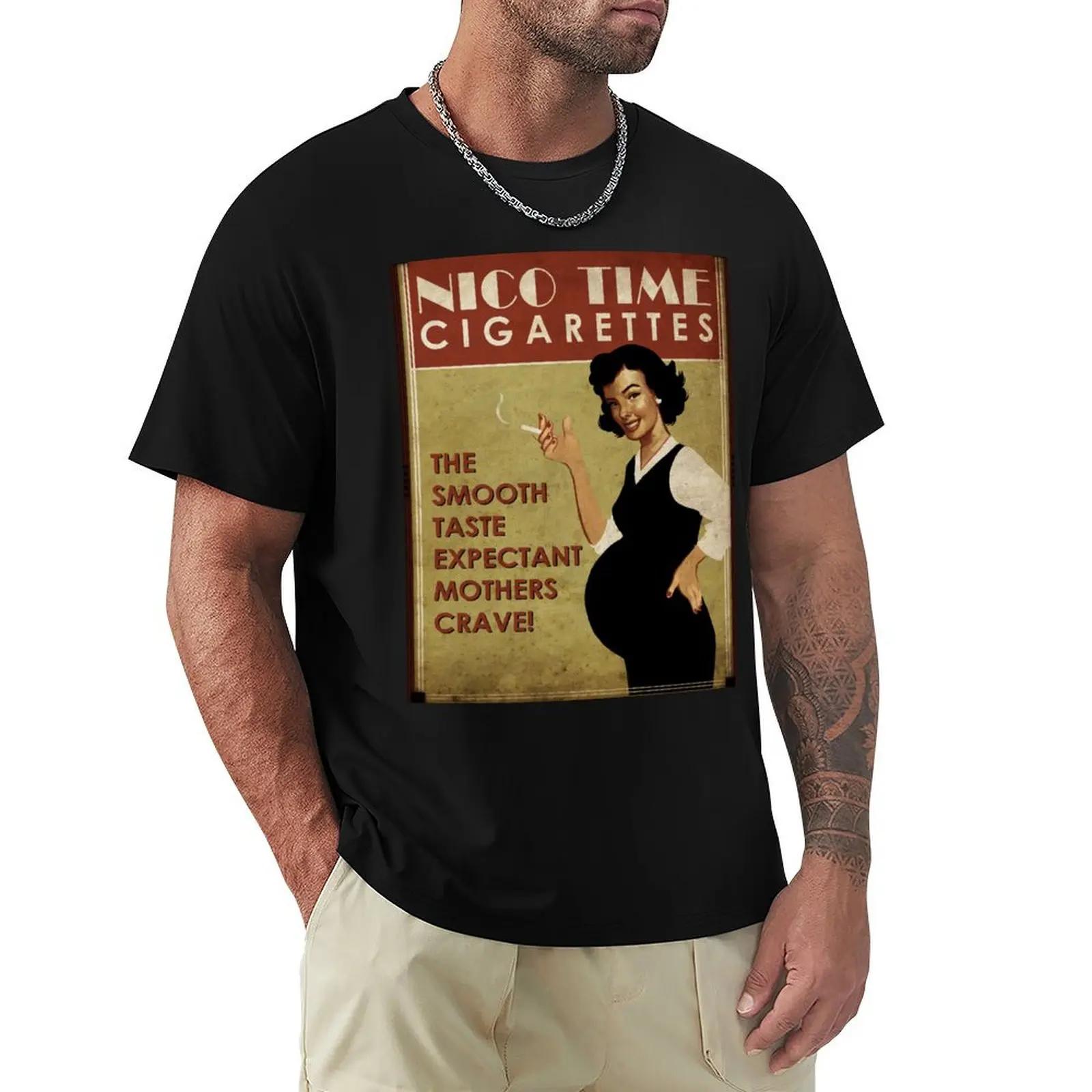 Nico Time Cigarettes T-Shirt Fashion Casual Short Sleeve T-Shirt