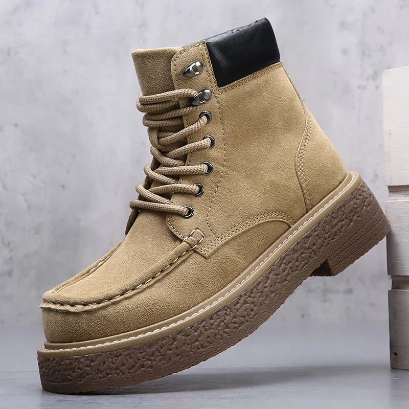 

Мужские ботильоны в стиле ретро, походные ботильоны в британском стиле с ЗАЩИТАми, новые оксфордские ботильоны на весну/осень 2025 г.