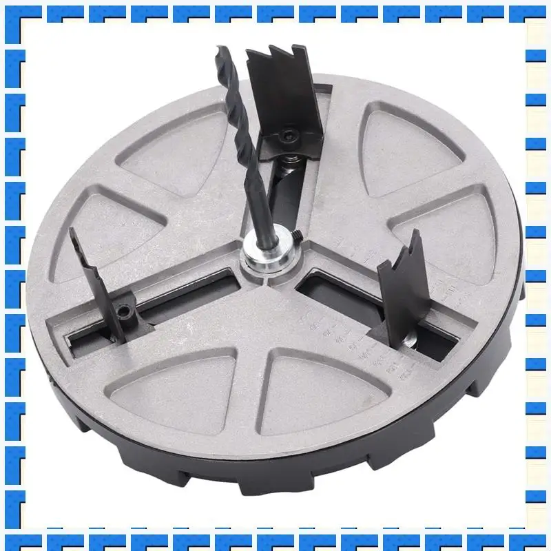 

ABNG Round Circular Punch Saw Adjustable Punching Saw Hole Opener Tools With Positioning Bit And 3 Tooth Blades