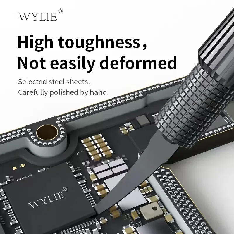 WYLIE WL-365 4 IN 1 Multifunctional Knife Hand Polished Ultra Thin Blade Set Phone Motherboard Glue Removal IC CPU Prying Tools