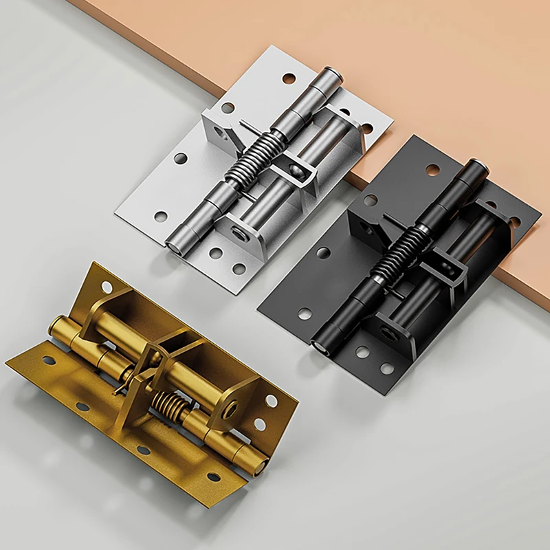 

4-inch Cushioning Device Spring Hidden Hinge 90° Right-angle Positioning Multifunctional Door Closer Automatic Rebound Hinge