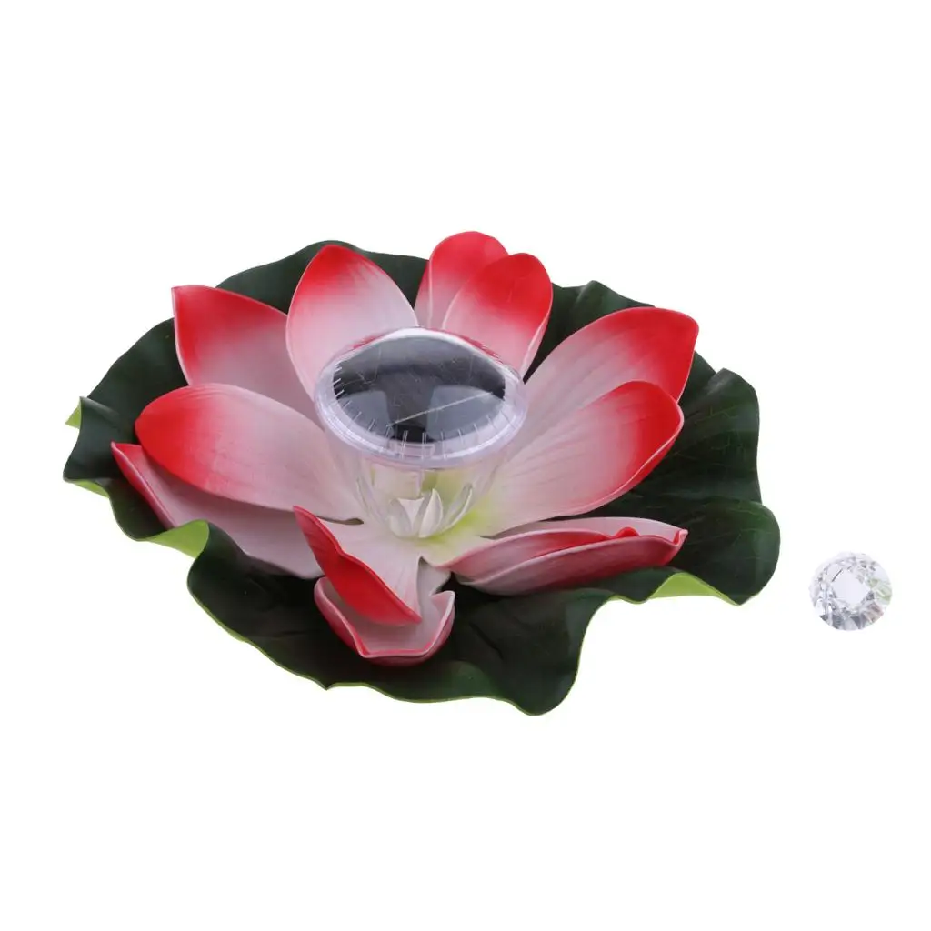 LED Floating Lotus Flower Lamp Modern Solar Powered Garden Pool Nightlight Decorative Outdoor Solar Lantern for Garden Parties