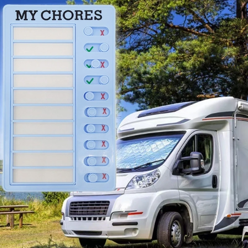 RV Checklist Memo Board Chores Board Adjustable for RV Car Home Classroom Dropship