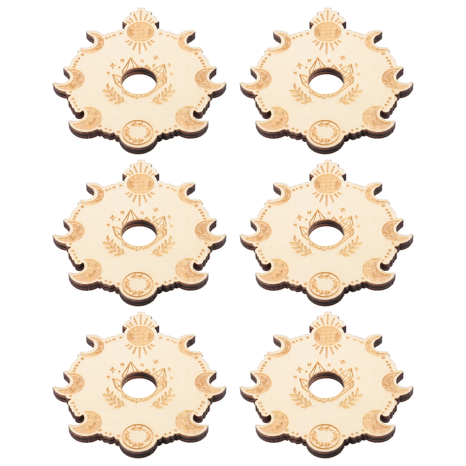 

6pcs Crystal Sphere Wooden Holder Ball Displaying Base Storage Crystal Ball Storage Holder Sturdy House Decor Craft
