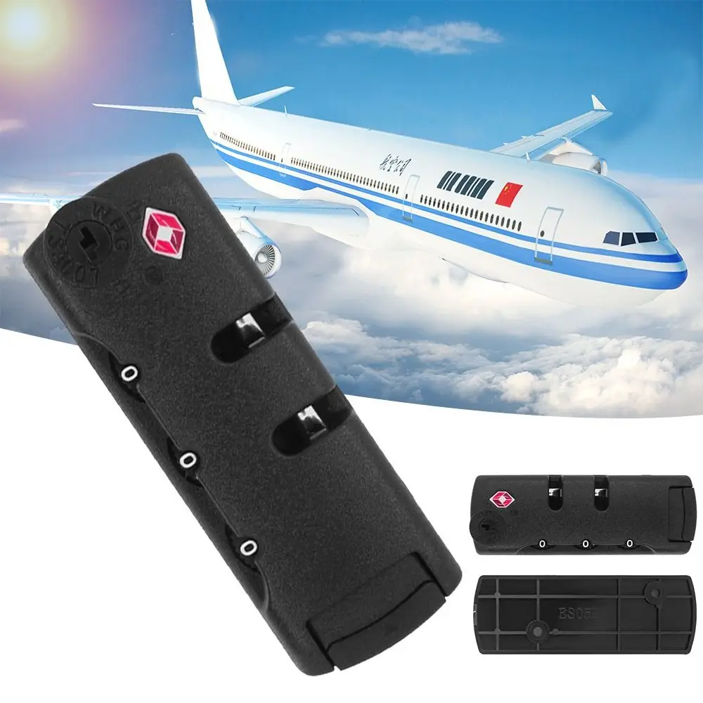 

TSA 3 Digit Combination Lock Bag Lock Padlock Suitcase Luggage Coded Lock Security Tool Customs Password Lock