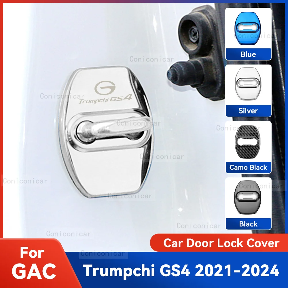 

Auto Car Door Lock Protect Cover Emblems Case Stainless Steel Decoration For GAC Trumpchi GS4 2021-2024 Protection Accessories