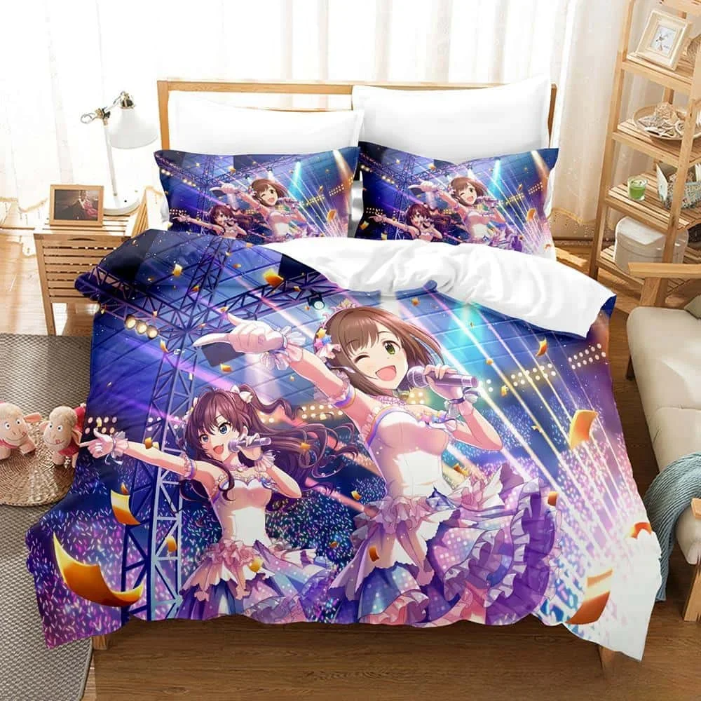 

Fashion 3d Print Anime Kawaii Girls THE iDOLM@STER Bedding Set Single Twin Full Queen King Size Bed Set Bedroom Duvet cover Sets