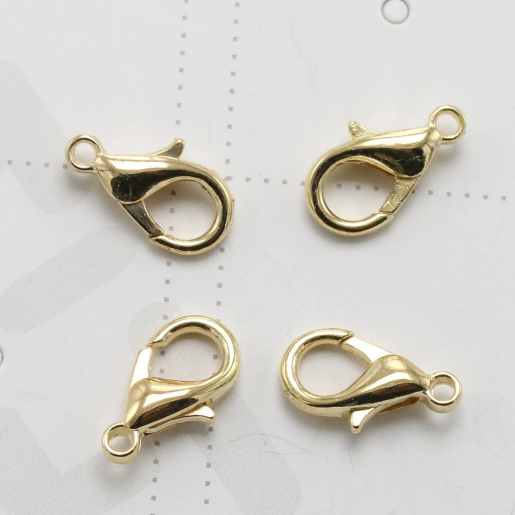 

100pcs Zinc Alloy Lobster Clasp Charms Diy Jewelry Making Accessories Necklace Bracelet Keychain Dangle Scrapbooking Project