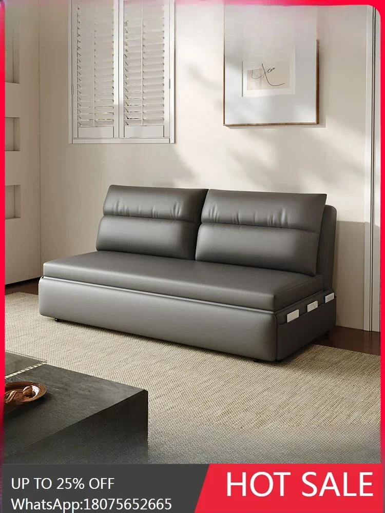 MJY folding push-pull dual-purpose living room study recliner sand technology cloth overnight bed