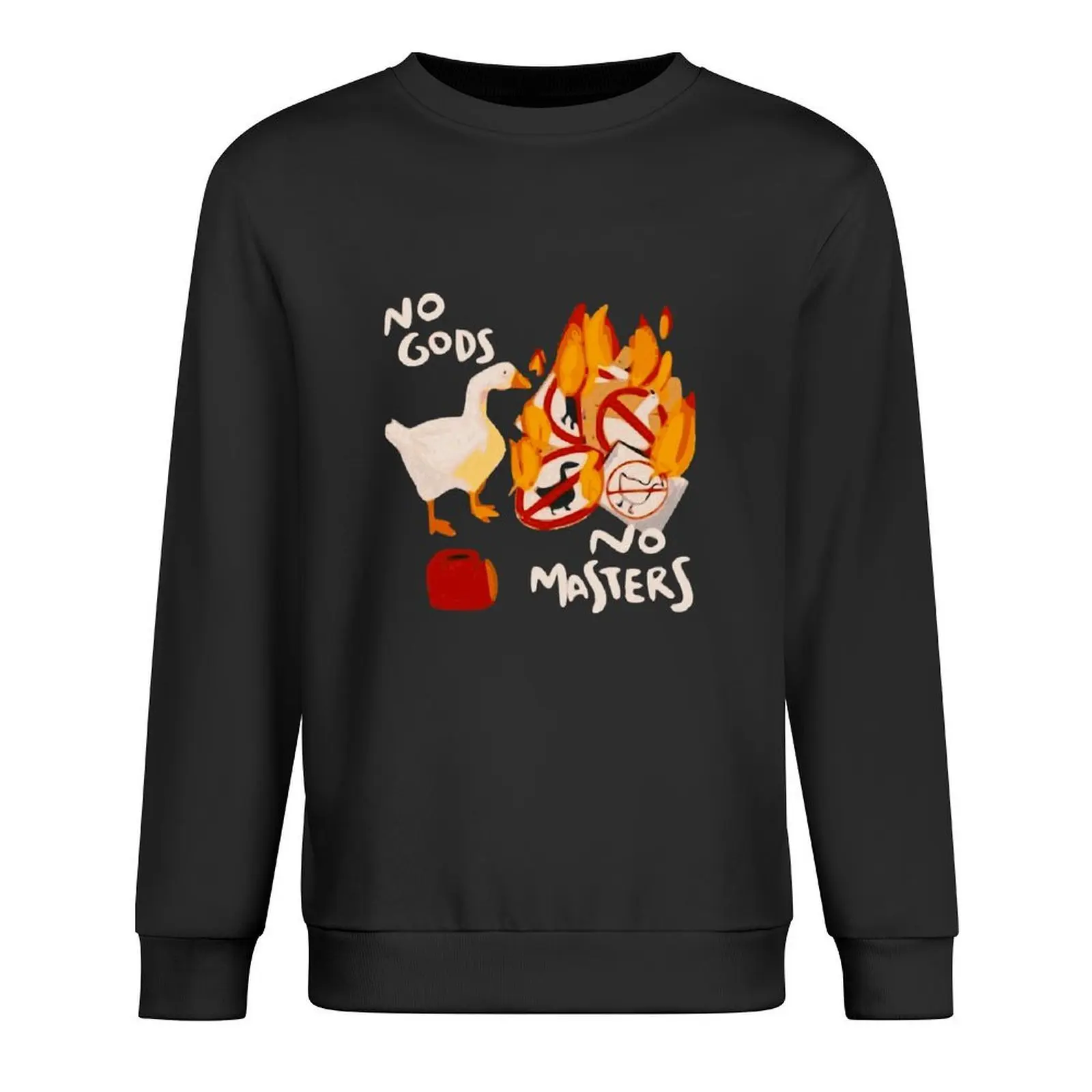 

Untitled Goose Game - No God, No Masters Pullover men's coat anime clothing autumn winter clothes sweatshirts men